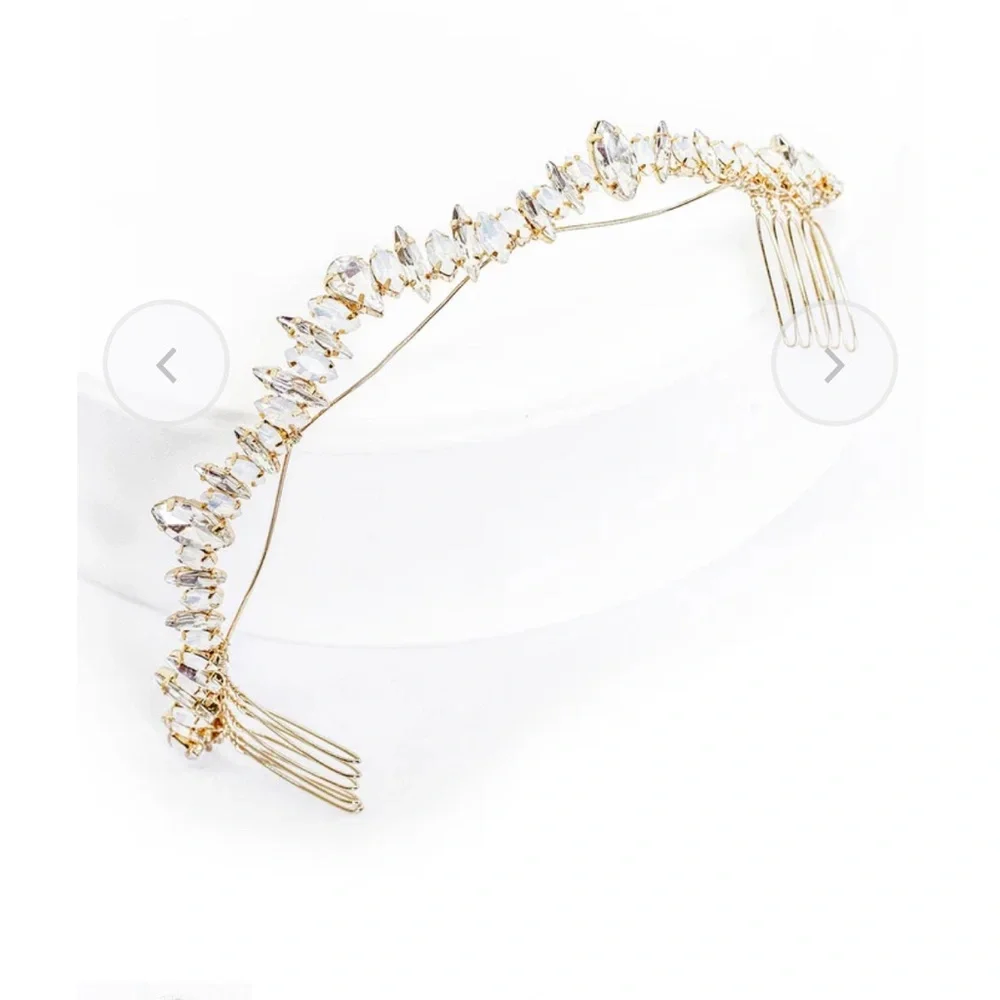 Brides & Hairpins Crystal Hair Accessory Delphinia Halo Comb - Picture 4 of 5